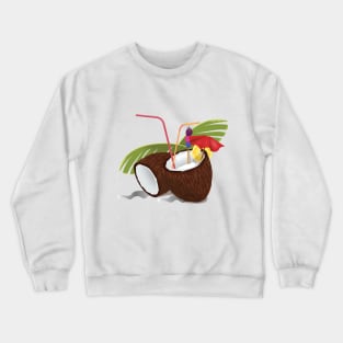 Tropical Coconut Drinks Crewneck Sweatshirt